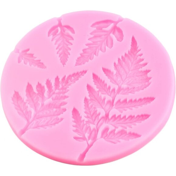 Tree Leaf Silicone Mold Fern Leaves Fondant Molds Fern Mold For Cake Decorating - Picture 8 of 9